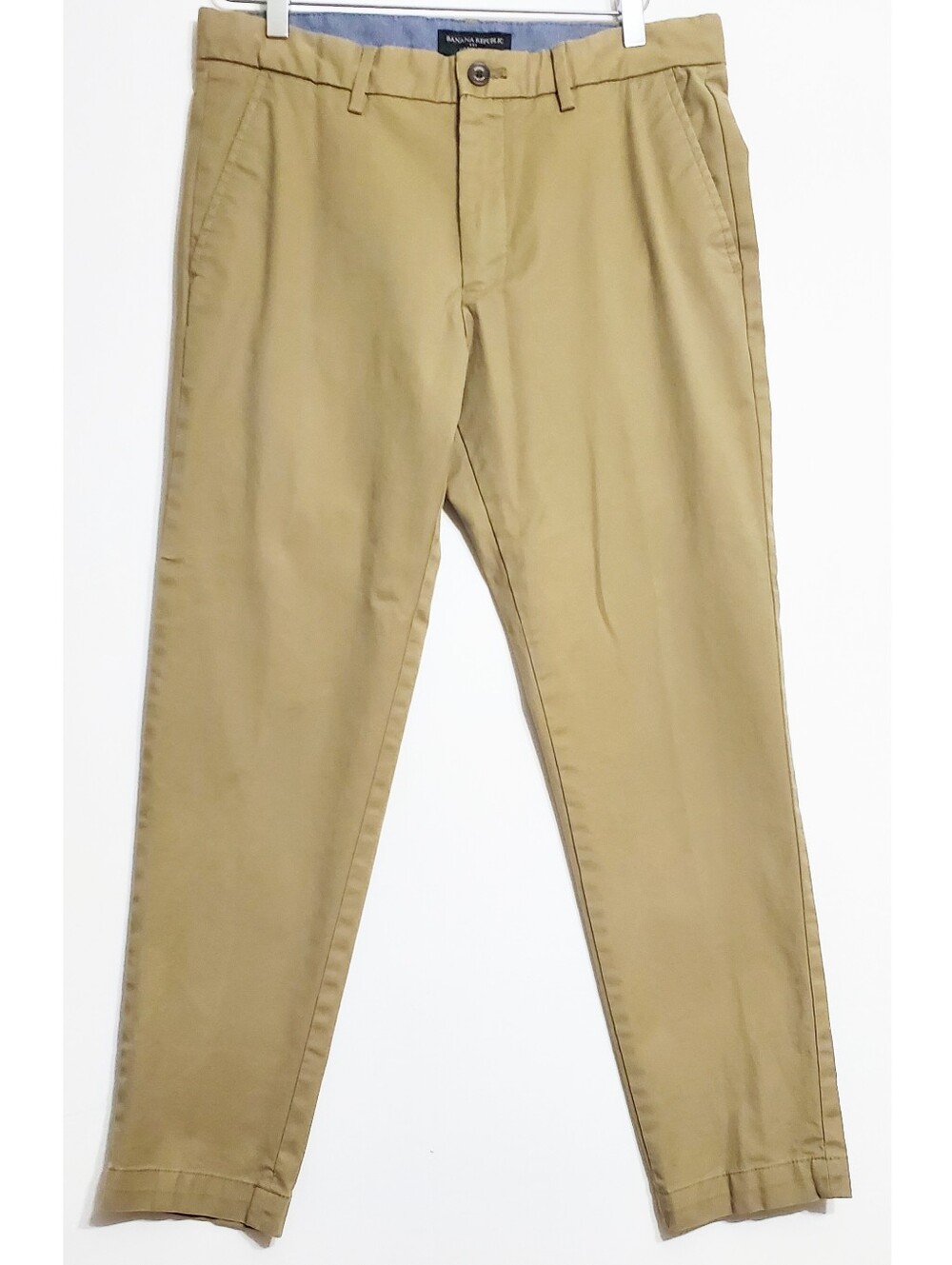 Banana Republic sz 32x30 Mason straight chino pants green stretch preppy casual